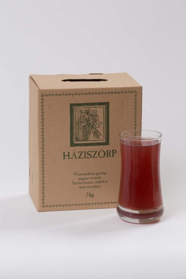 Háziszörpös doboz, 3 kg, pohárral